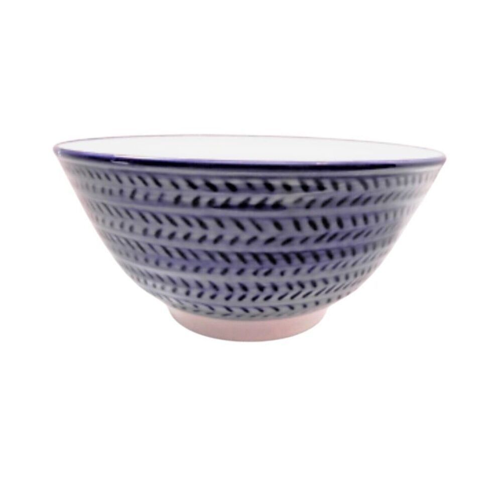 PIER ONE Blue TWILL Porcelain 6” Rice Bowl